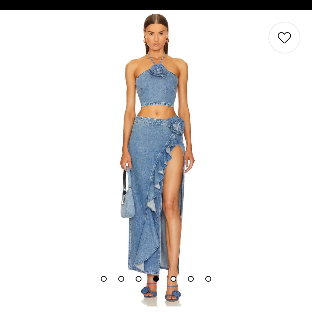Denim halter top. NWT